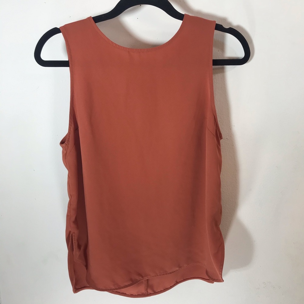 Burnt Orange Sleeveless Blouse Medium